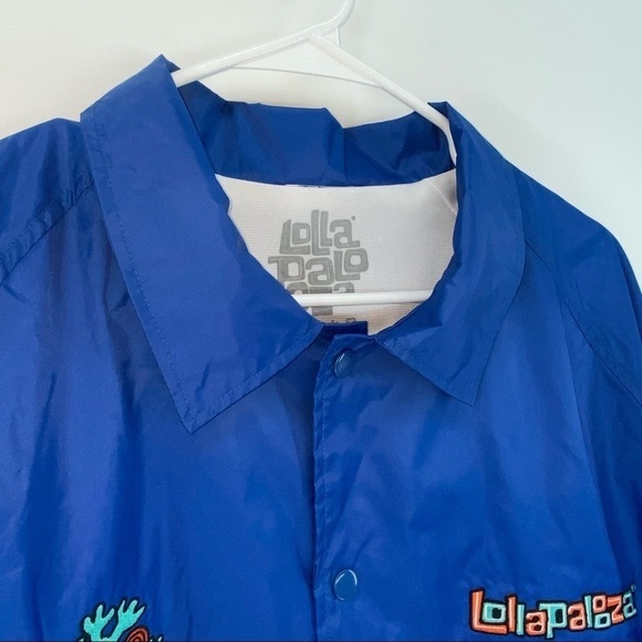 Lollapalooza Windbreaker Jacket Royal Blue Men's Unisex Size Extra Large - Picture 9 of 11